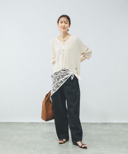 GLOBAL WORK（グローバルワーク）の「マルチレース三角スカーフ/577286（ストール/ショール・レディース・ホワイト/オフホワイト・FREE）」の13枚目の写真