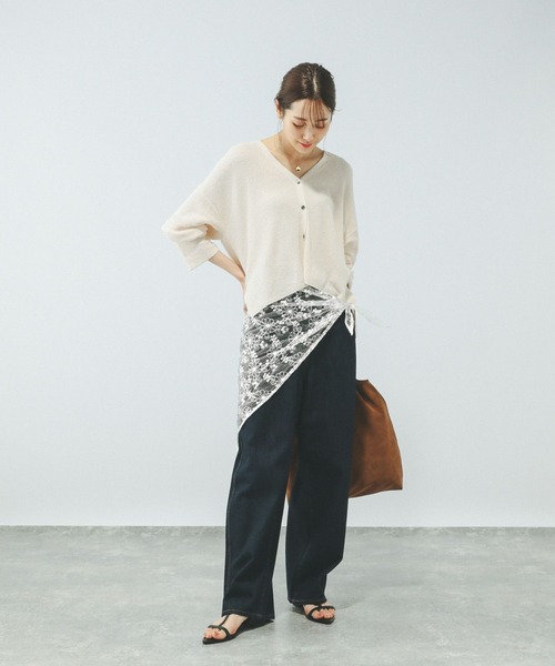 GLOBAL WORK（グローバルワーク）の「マルチレース三角スカーフ/577286（ストール/ショール・レディース・ホワイト/オフホワイト・FREE）」の14枚目の写真