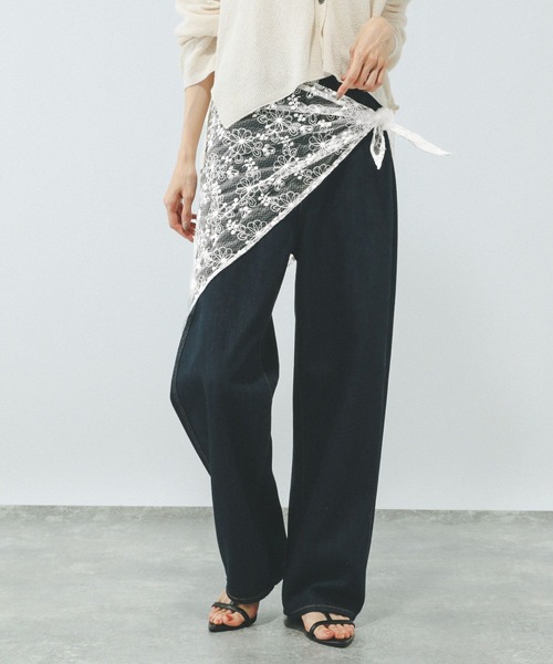 GLOBAL WORK（グローバルワーク）の「マルチレース三角スカーフ/577286（ストール/ショール・レディース・ホワイト/オフホワイト・FREE）」の16枚目の写真