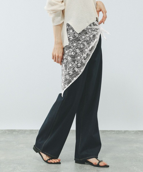 GLOBAL WORK（グローバルワーク）の「マルチレース三角スカーフ/577286（ストール/ショール・レディース・ホワイト/オフホワイト・FREE）」の17枚目の写真