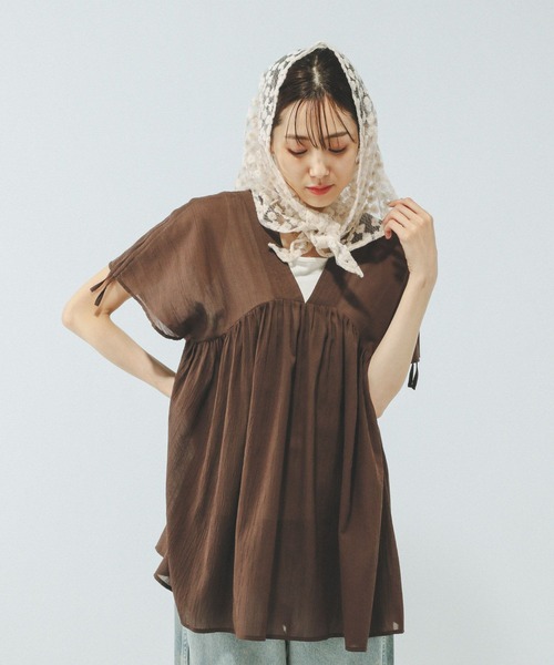 GLOBAL WORK（グローバルワーク）の「マルチレース三角スカーフ/577286（ストール/ショール・レディース・ホワイト/オフホワイト・FREE）」の18枚目の写真