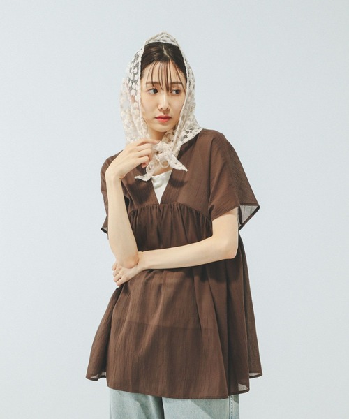 GLOBAL WORK（グローバルワーク）の「マルチレース三角スカーフ/577286（ストール/ショール・レディース・ホワイト/オフホワイト・FREE）」の19枚目の写真