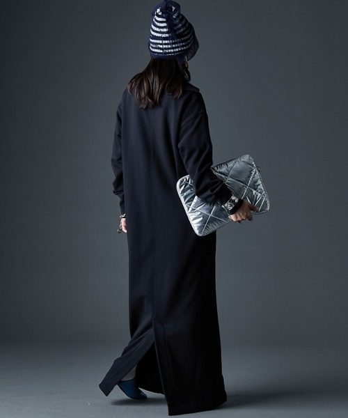 GEVS.(ジェイヴィス)の「綿100%ハーフジップ裏毛マキシワンピース<大きいサイズ有>GEVS.(ワンピース・レディース・杢グレー/ブラック/テラコッタ・M/L/LL/3L/4L/5L)」の14枚目の写真