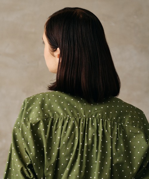 LA MARINE FRANCAISE（マリン フランセーズ）の「dot et noir ボウタイシャツ（シャツ/ブラウス・レディース・グリーン/ホワイト/ブラック・FREE）」の5枚目の写真