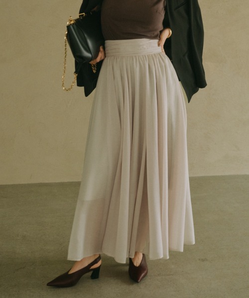 SALE‼️新品】anuans アニュアンス エアリーフレアスカート エアリーフレアスカート（スカート）｜anuans（アニュアンス）の