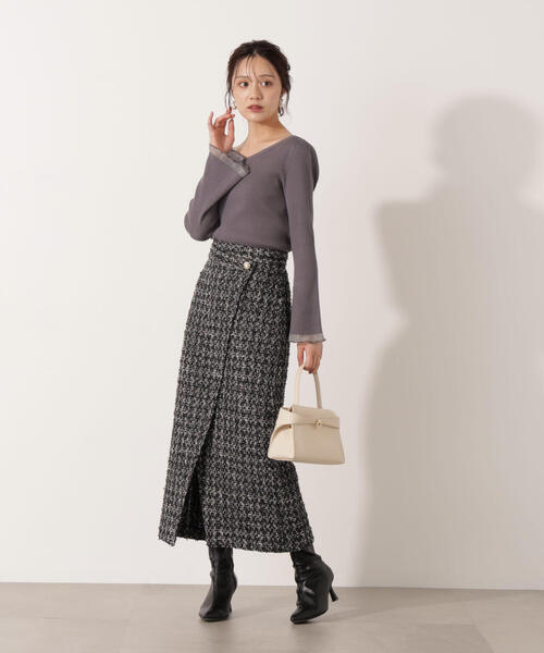 PROPORTION BODY DRESSING（プロポーションボディドレッシング）の「＜ハンドウォッシャブル＞ハートネック部分シアースリーブニット / 1215270922（ニット/セーター・レディース・ピンク/ブルー/ダークグレー/ホワイト系その他/ブラウン系その他・SMALL/MEDIUM）」の11枚目の写真