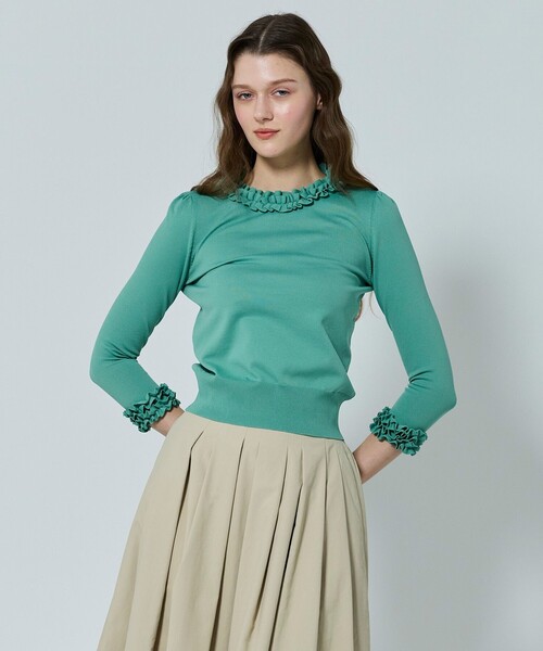 TOCCA（トッカ）の「NIGHT GROOVE プルオーバー（ニット/セーター・レディース・ブラック系/ライトグリーン系/アイボリー系・SMALL/MEDIUM）」の3枚目の写真