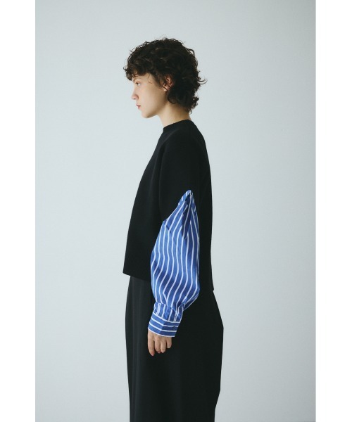 HeRIN.CYE(ヘリンドットサイ)の「Docking knit tops ドッキングニットトップス(ニット/セーター・レディース・グレー/ベージュ/ブラック・FREE)」の14枚目の写真