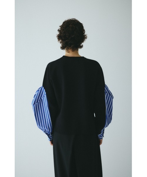 HeRIN.CYE(ヘリンドットサイ)の「Docking knit tops ドッキングニットトップス(ニット/セーター・レディース・グレー/ベージュ/ブラック・FREE)」の13枚目の写真
