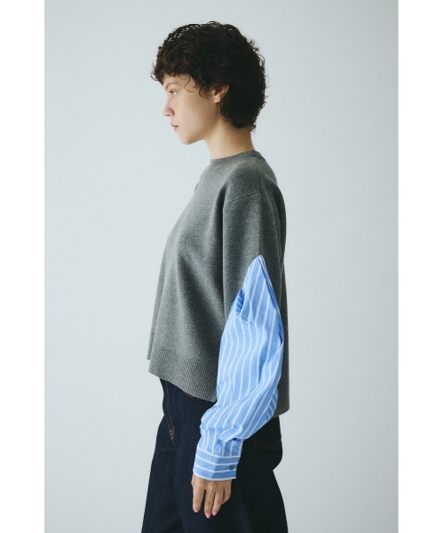 HeRIN.CYE(ヘリンドットサイ)の「Docking knit tops ドッキングニットトップス(ニット/セーター・レディース・グレー/ベージュ/ブラック・FREE)」の11枚目の写真