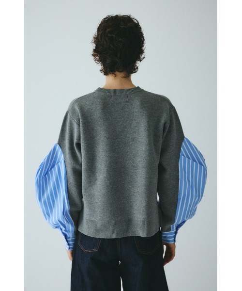 HeRIN.CYE(ヘリンドットサイ)の「Docking knit tops ドッキングニットトップス(ニット/セーター・レディース・グレー/ベージュ/ブラック・FREE)」の10枚目の写真