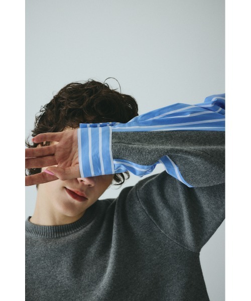 HeRIN.CYE(ヘリンドットサイ)の「Docking knit tops ドッキングニットトップス(ニット/セーター・レディース・グレー/ベージュ/ブラック・FREE)」の7枚目の写真