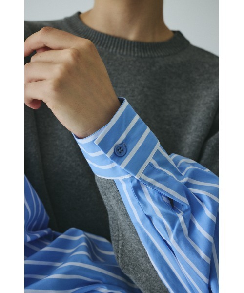 HeRIN.CYE(ヘリンドットサイ)の「Docking knit tops ドッキングニットトップス(ニット/セーター・レディース・グレー/ベージュ/ブラック・FREE)」の6枚目の写真