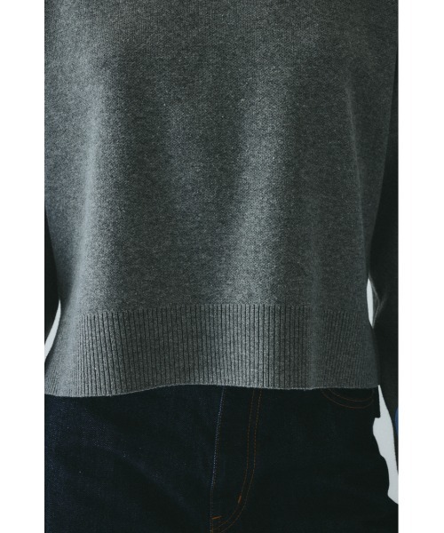 HeRIN.CYE(ヘリンドットサイ)の「Docking knit tops ドッキングニットトップス(ニット/セーター・レディース・グレー/ベージュ/ブラック・FREE)」の5枚目の写真