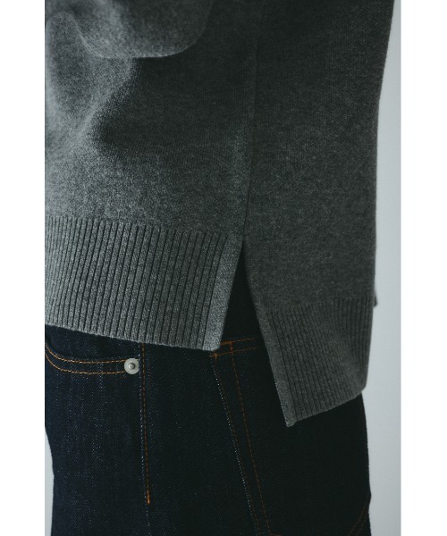 HeRIN.CYE(ヘリンドットサイ)の「Docking knit tops ドッキングニットトップス(ニット/セーター・レディース・グレー/ベージュ/ブラック・FREE)」の4枚目の写真