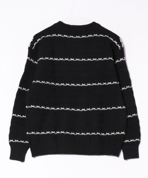 Lace Ladies(レースレディース)の「クルーネック 配色 ライン 長袖 ニット プルオーバー(ニット/セーター・レディース・アイボリー/パープル/ベージュ/ワインレッド/ブラック・FREE)」の21枚目の写真