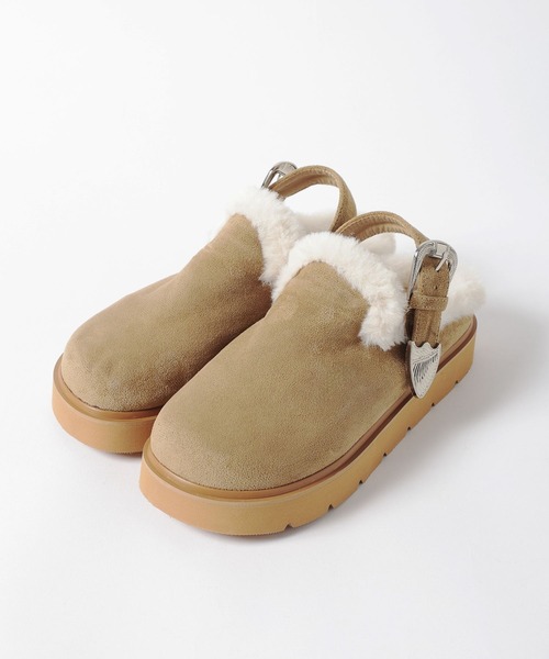 BAYFLOW（ベイフロー）の「[2WAYで履ける]バックルファークロッグ（スリッポン・レディース・ブラック/ベージュ・MEDIUM/LARGE）」の6枚目の写真