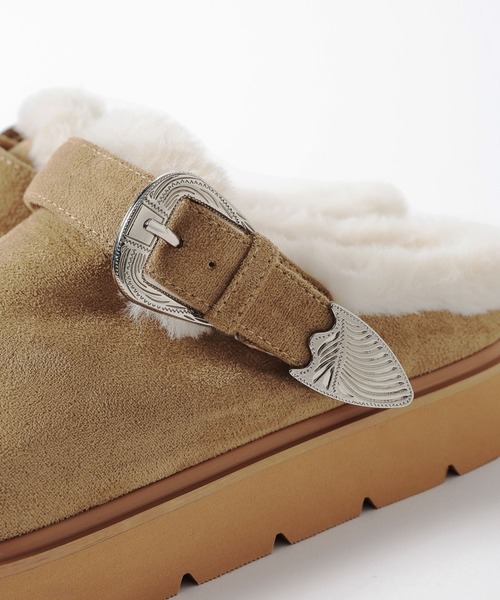 BAYFLOW（ベイフロー）の「[2WAYで履ける]バックルファークロッグ（スリッポン・レディース・ブラック/ベージュ・MEDIUM/LARGE）」の12枚目の写真