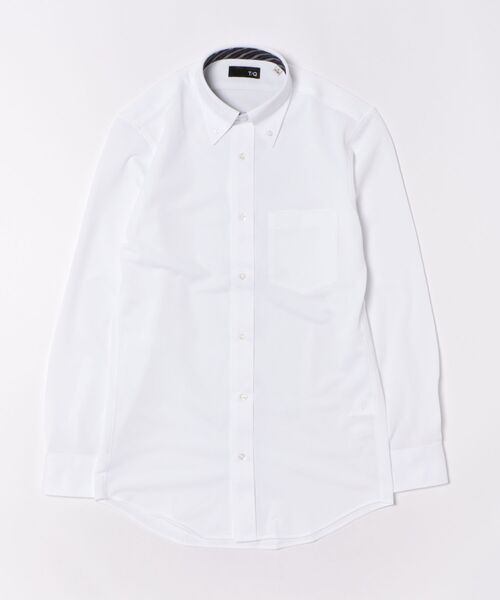 TAKA-Q(タカキュー)の「ワイシャツ メンズ ストレッチ 吸水速乾 ノンアイロン ボタンダウン 長袖 ビジネス ドレス NEWスタンダードフィット(ビジネスシャツ・メンズ・ホワイト・首回り43cm-裄丈86cm/首回り41cm-裄丈86cm/首回り41cm-裄丈82cm/首回り39cm-裄丈80cm/首回り37cm-裄丈80cm/首回り45cm-裄丈86cm/首回り43cm-裄丈82cm/首回り39cm-裄丈84cm)」の5枚目の写真