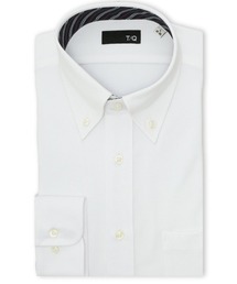 TAKA-Q（タカキュー）の「【ストレッチ ノンアイロン 吸水速乾】タカキュー ボタンダウン ビジネスドレス長袖ニットシャツ（ビジネスシャツ）」