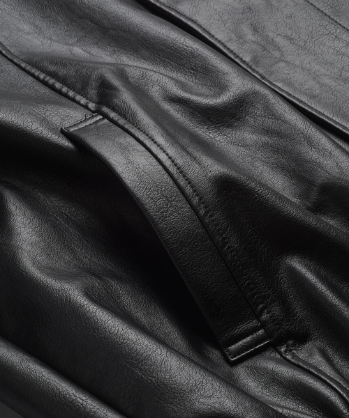 NO ID.（ノーアイディ）の「【NO ID.】Synthetic Leather Big Track Blouson / シンセティック レザー ビッグ トラック ブルゾン（ブルゾン・メンズ・ブラック・ONE SIZE）」の21枚目の写真