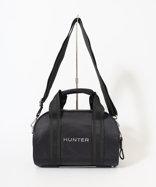HUNTER（ハンター）の「HUNTER PREMIUM NYLON BARREL BAG プレミアム ナイロン バレルバッグ（ハンドバッグ・レディース・ブラック/ラベンダー・FREE）」の3枚目の写真