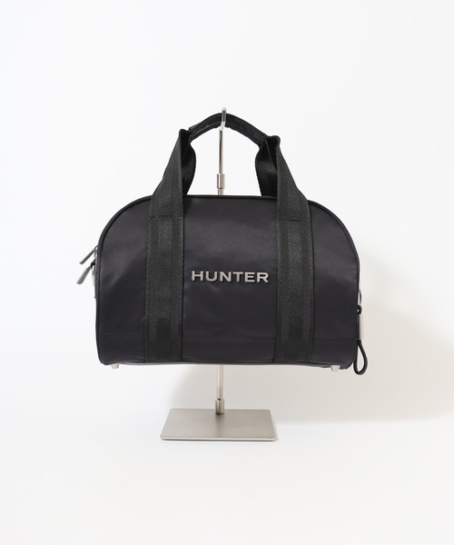 HUNTER（ハンター）の「HUNTER PREMIUM NYLON BARREL BAG プレミアム ナイロン バレルバッグ（ハンドバッグ・レディース・ブラック/ラベンダー・FREE）」の4枚目の写真