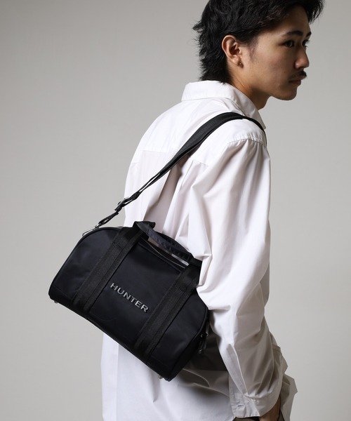 HUNTER（ハンター）の「HUNTER PREMIUM NYLON BARREL BAG プレミアム ナイロン バレルバッグ（ハンドバッグ・レディース・ブラック/ラベンダー・FREE）」の11枚目の写真