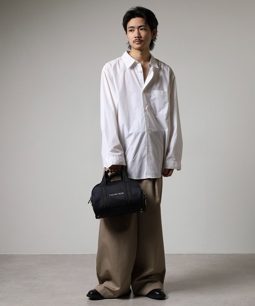 HUNTER（ハンター）の「HUNTER PREMIUM NYLON BARREL BAG プレミアム ナイロン バレルバッグ（ハンドバッグ・レディース・ブラック/ラベンダー・FREE）」の12枚目の写真