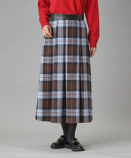 DRESSTERIOR（ドレステリア）の「チェックタックソフトプリーツスカート（スカート・レディース・ワイン系1/キャメル・38/36/34/40）」の10枚目の写真
