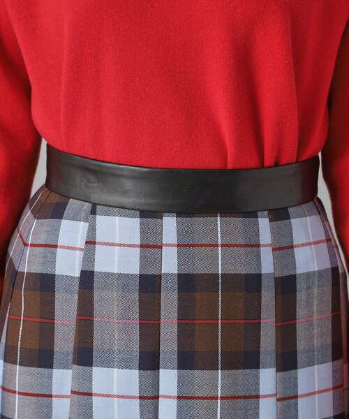 DRESSTERIOR（ドレステリア）の「チェックタックソフトプリーツスカート（スカート・レディース・ワイン系1/キャメル・38/36/34/40）」の13枚目の写真