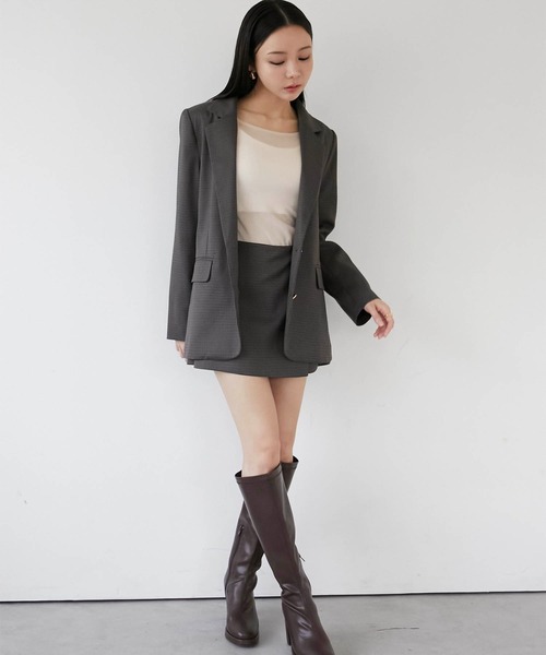 Luan(ルアン)の「【Luan】STRETCH LEATHER LONG BOOTS/ストレッチレザーロングブーツ(ブーツ・レディース・ブラック/ブラウン・23/22/21)」の3枚目の写真