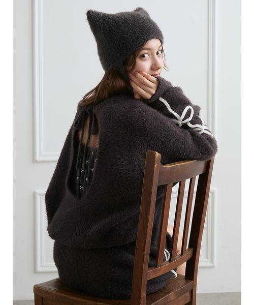 セール】針抜きリボン柄カップインキャミソール（ルームウェア