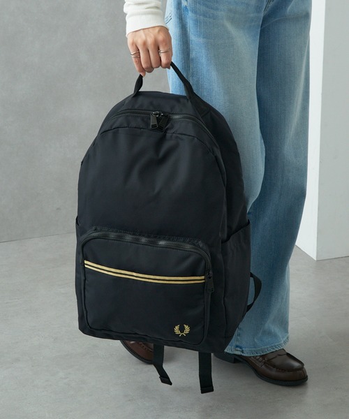 FRED PERRY(フレッドペリー)の「【FRED PERRY】TIPPED TAPE BACKPACK L2807(バックパック/リュック・レディース・ブラック・FREE)」の5枚目の写真