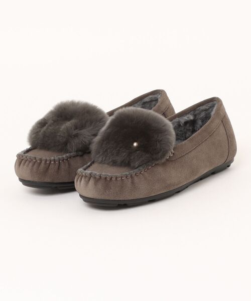 セール】ファーモチーフボアモカシン（モカシン/デッキシューズ