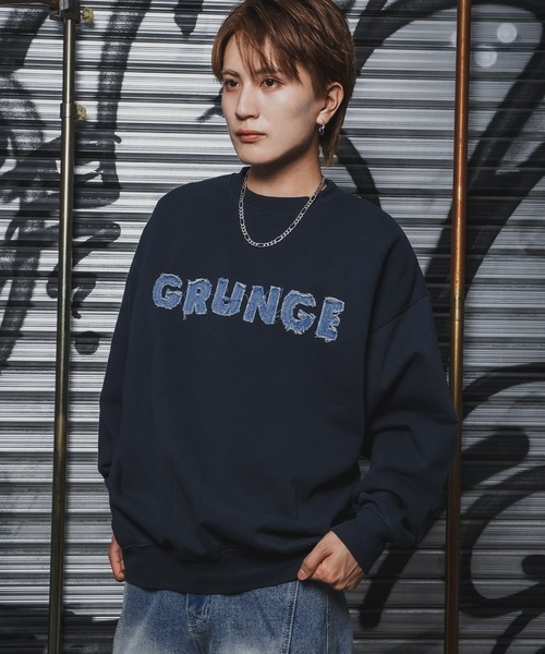 improves（インプローブス）の「CVC半起毛スウェット ロゴ刺しゅう 長袖 トレーナー（スウェット・メンズ・グレー/ブラック/ネイビー・LARGE/MEDIUM）」の3枚目の写真