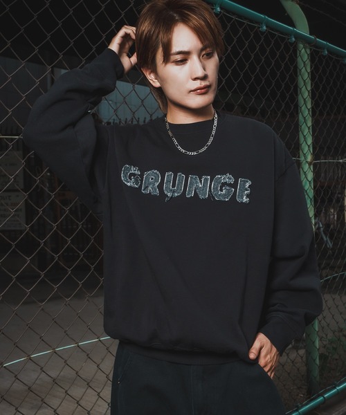 improves（インプローブス）の「CVC半起毛スウェット ロゴ刺しゅう 長袖 トレーナー（スウェット・メンズ・グレー/ブラック/ネイビー・LARGE/MEDIUM）」の2枚目の写真