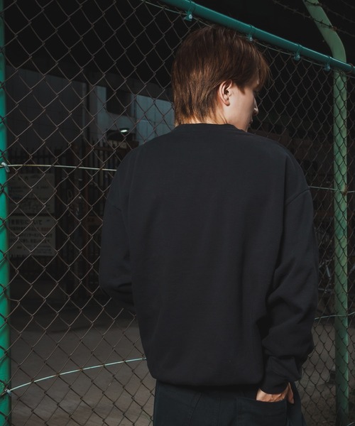 improves（インプローブス）の「CVC半起毛スウェット ロゴ刺しゅう 長袖 トレーナー（スウェット・メンズ・グレー/ブラック/ネイビー・LARGE/MEDIUM）」の17枚目の写真