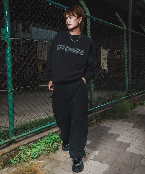 improves（インプローブス）の「CVC半起毛スウェット ロゴ刺しゅう 長袖 トレーナー（スウェット・メンズ・グレー/ブラック/ネイビー・LARGE/MEDIUM）」の10枚目の写真