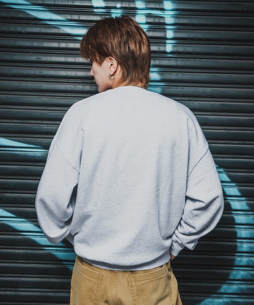 improves（インプローブス）の「CVC半起毛スウェット ロゴ刺しゅう 長袖 トレーナー（スウェット・メンズ・グレー/ブラック/ネイビー・LARGE/MEDIUM）」の12枚目の写真