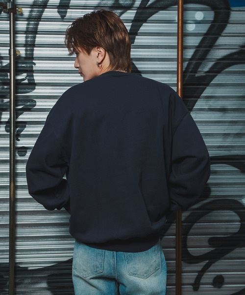 improves（インプローブス）の「CVC半起毛スウェット ロゴ刺しゅう 長袖 トレーナー（スウェット・メンズ・グレー/ブラック/ネイビー・LARGE/MEDIUM）」の15枚目の写真