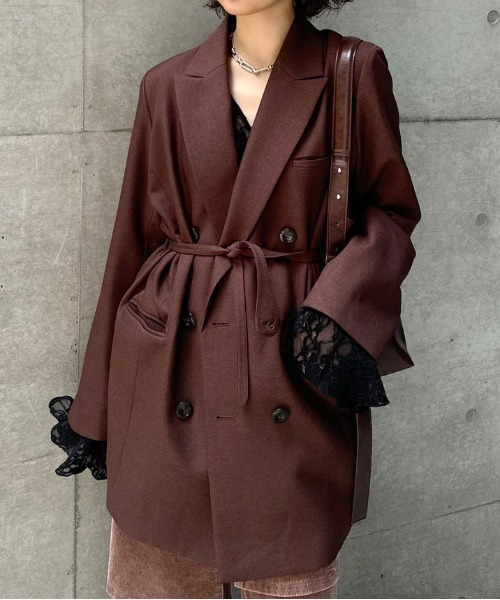 【新品タグ付き】AMERI アメリ テーラードジャケット ameri 茶 コート UND YOKE DESIGN JACKET（テーラードジャケット）｜Ameri（アメリ）の