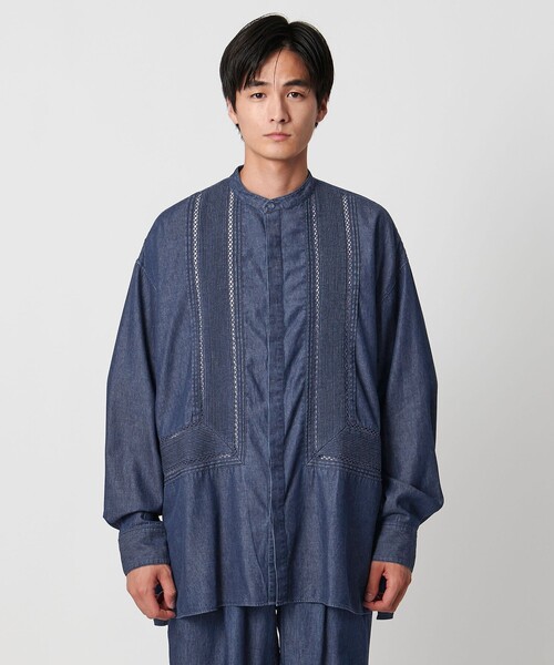 Pheeta（フィータ）の「【別注】＜Pheeta＞Trinity ロングスリーブ シャツMENS/014CUN-UAMens3D（シャツ/ブラウス・メンズ・ネイビー・2/1）」の6枚目の写真