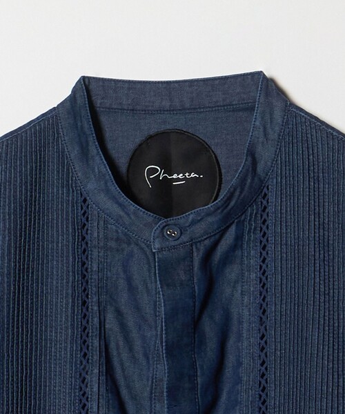 Pheeta（フィータ）の「【別注】＜Pheeta＞Trinity ロングスリーブ シャツMENS/014CUN-UAMens3D（シャツ/ブラウス・メンズ・ネイビー・2/1）」の11枚目の写真