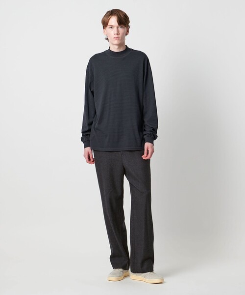 District（ディストリクト）の「＜District＞ウールギャバジン ウォッシュド ワイドノープリーツパンツ（スラックス・メンズ・ブラック/ダークグレー・XL/S/M/L）」の6枚目の写真