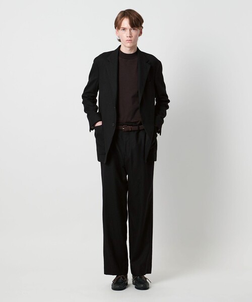 District（ディストリクト）の「＜District＞ウールギャバジン ウォッシュド ワイドノープリーツパンツ（スラックス・メンズ・ブラック/ダークグレー・XL/S/M/L）」の12枚目の写真