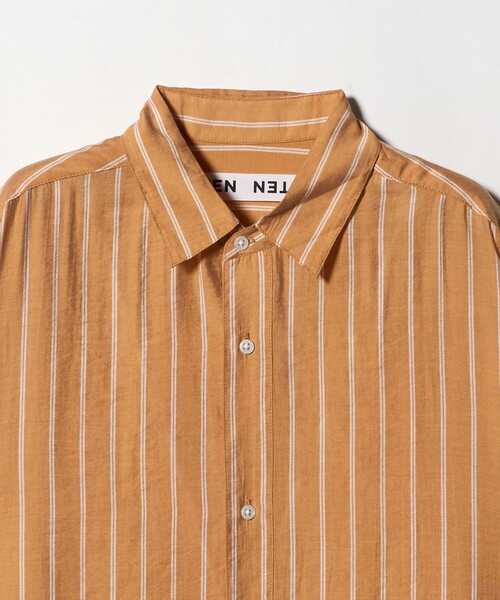 CITEN（シテン）の「＜CITEN＞シアーストライプシャツ（シャツ/ブラウス・レディース・オレンジ/パープル・FREE）」の12枚目の写真