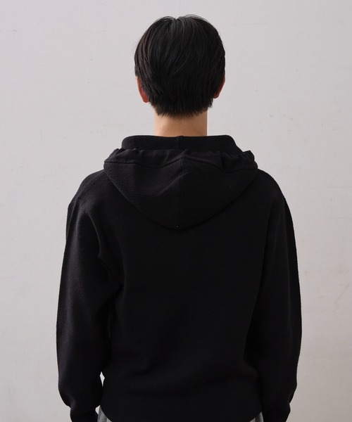 THE CLE（ザクレ）の「DOUBLE ZIP KNIT HOODIE（ニット/セーター・メンズ・グレー/ブラック・1/2）」の9枚目の写真