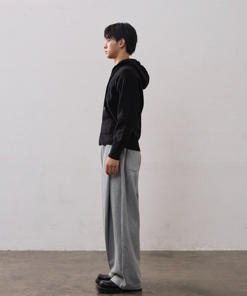 THE CLE（ザクレ）の「DOUBLE ZIP KNIT HOODIE（ニット/セーター・メンズ・グレー/ブラック・1/2）」の8枚目の写真