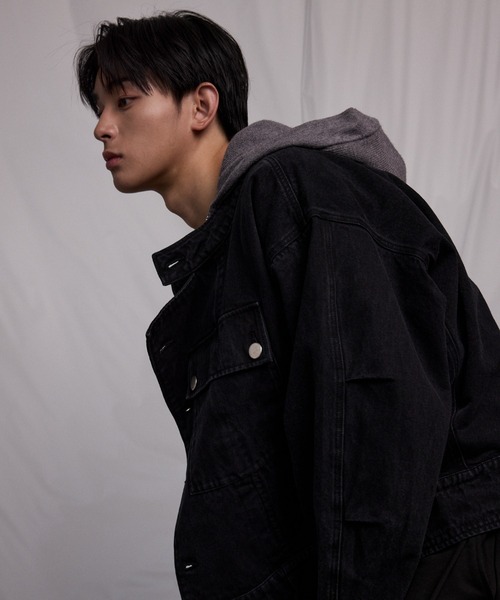 THE CLE（ザクレ）の「DOUBLE ZIP KNIT HOODIE（ニット/セーター・メンズ・グレー/ブラック・1/2）」の22枚目の写真